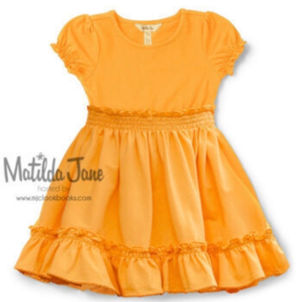 Matilda Jane Mustard Yellow Ruffle Hem Dress - Picture 2 of 10